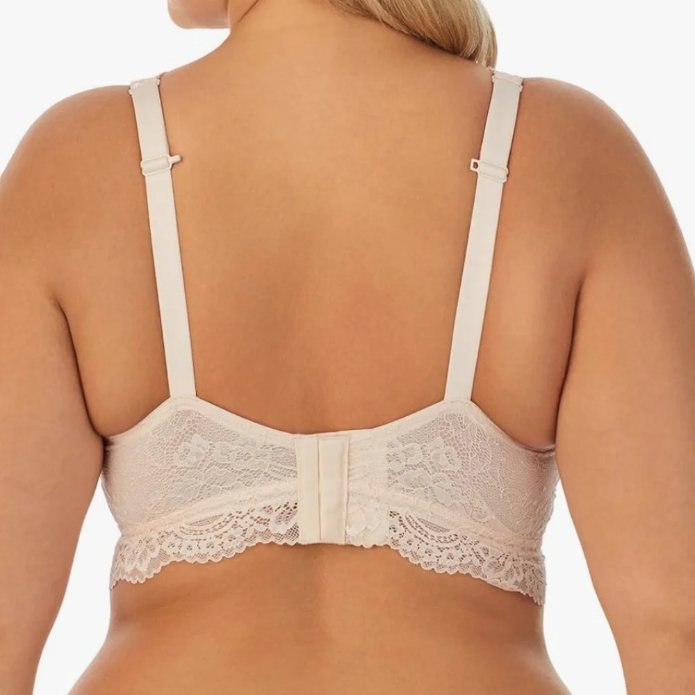 DREAMFIT Full Coverage Wireless Lace Bralette Adjustable Convertible Size 4X - Picture 3 of 7